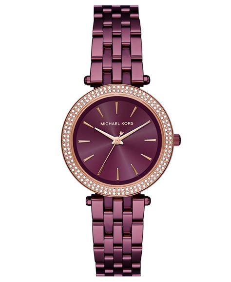 michael kors women's darci plum|Women's Darci Stainless Steel Gunmetal Dial Watch.